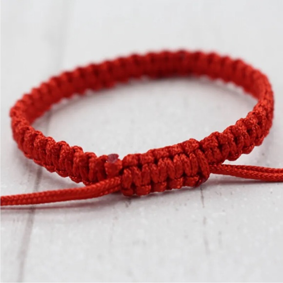 💖 Red Macrame Bracelet 7”-8” adjustable NEW - Picture 5 of 6
